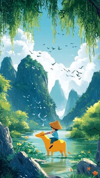 Spring rural scenery and natural scenery
