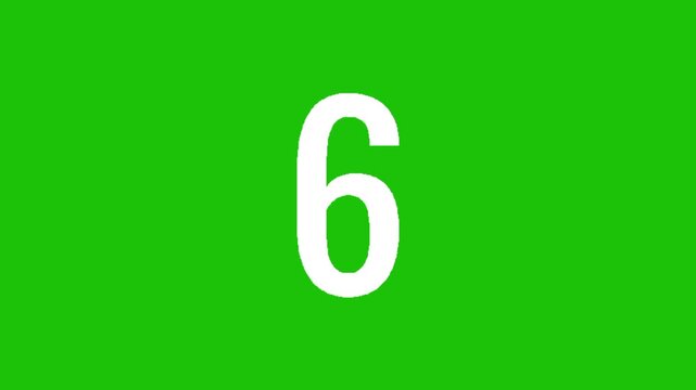 Abimation number 6 on green screen