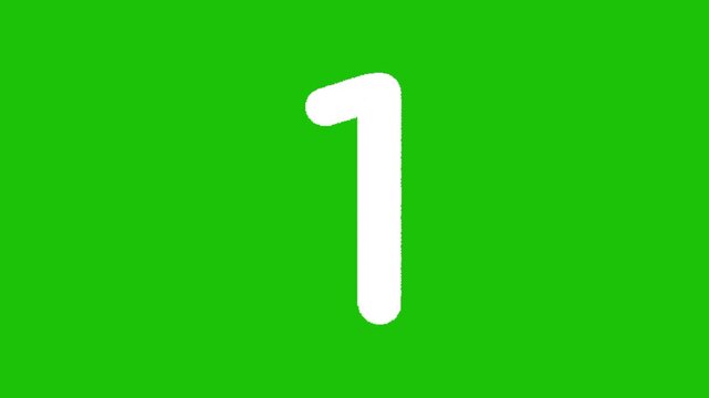 vector illustration of number one