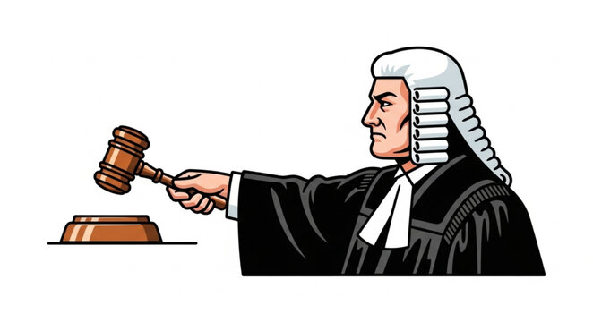 Judicial Judge Gavel Courtroom Legal Decision Maker.