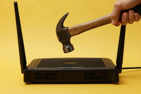 Smashed Up Router Gif