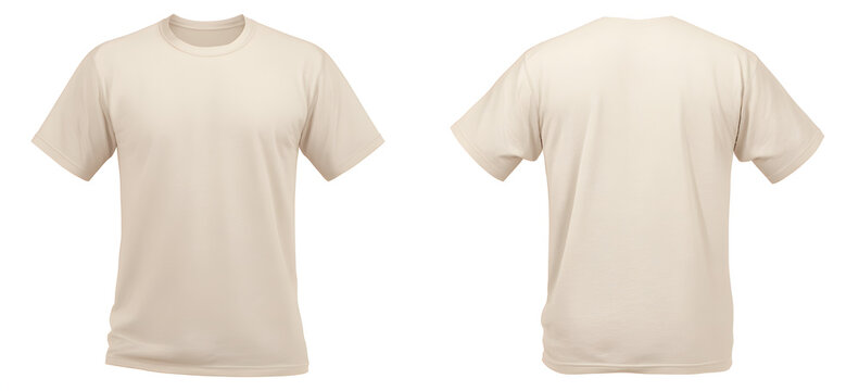 A cream t-shirt with a regular fit on both sides. A photo is used for the mock-up. The t-shirt is white.