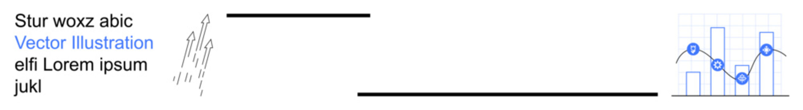 Data analytics, business performance, market research, financial growth, statistics, visualization. Blue line chart and bar graph. Data analytics and business performance concepts