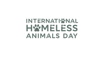 Obraz premium International Homeless Animals Day Logo.