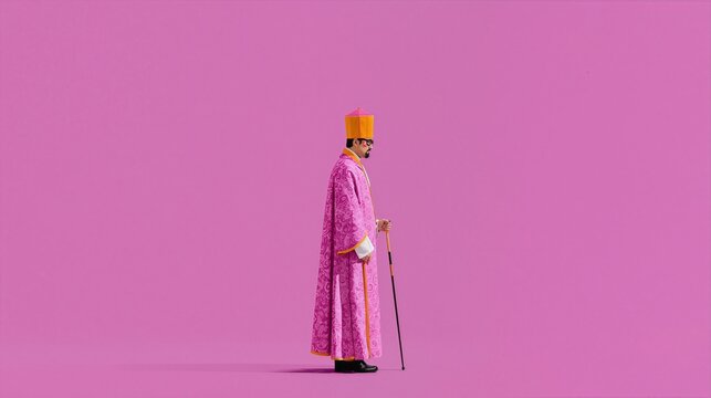 A great high priest, minimalist vector style illustration