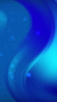 Blue abstract background perfect for modern design projects, presentations, websites, and digital artworks, featuring flowing curves and light particles.