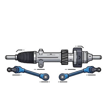Tie rod car steering parts.