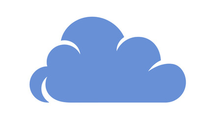 Fototapeta premium Cloud Icon Blue Weather Symbol.