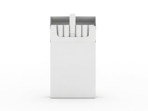 A sleek and modern white cigarette case with a silver clasp