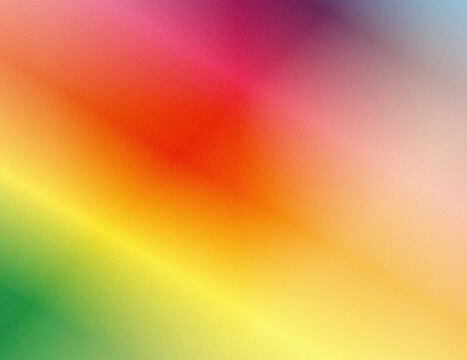 Soft diagonal swathes of red, yellow, green, and blue merge in a