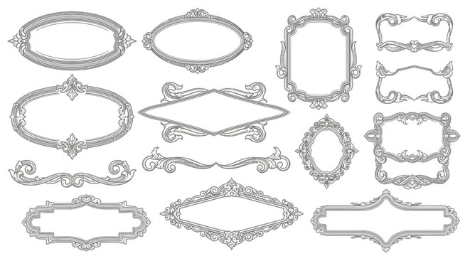 Vintage Ornate Picture Frames Collection.
