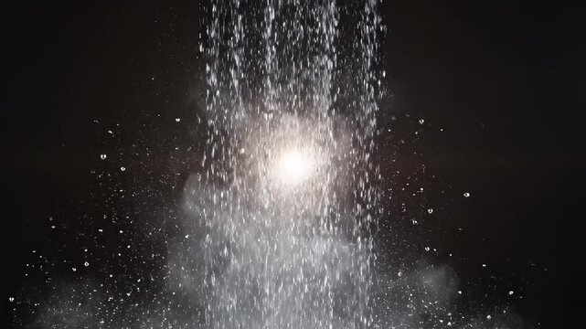 Water droplets suspended in air ideal for sleek commercial backgrounds and title sequences