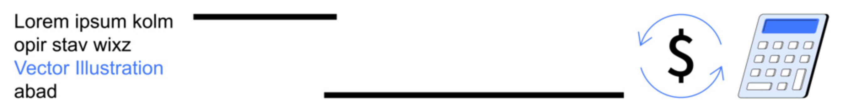 Financial planning, business accounting, investment strategy, currency conversion, budget calculation, economic analysis. Dollar sign with circular arrows and calculator. Financial planning