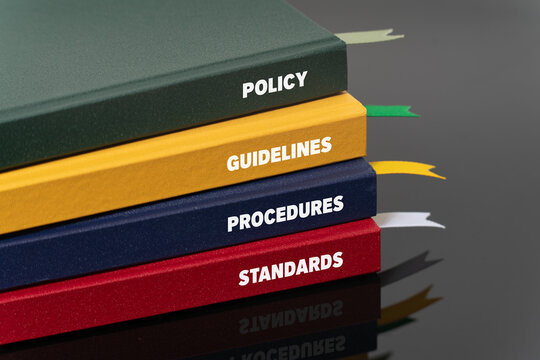 Policy, Guidelines, Procedures and Standards Business Compliance Concept
