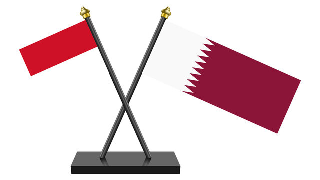 Flag of Qatar and Monaco