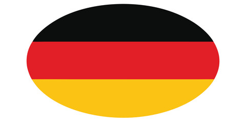 Obraz premium German flag in circular shape vector illustration with national