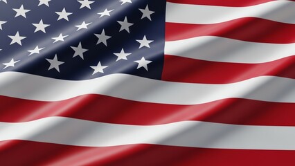 Fototapeta premium American Flag Waving Patriotism and National Celebration