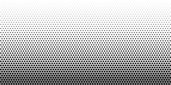 Geometric pattern of black diamonds on a white background.Seamless in one direction.Option with a short fade out.The radial transformation method.