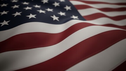 Obraz premium American Flag Close up Waving Stars and Stripes