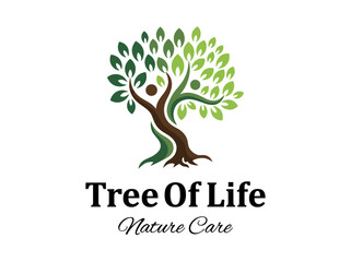 Obraz premium This beautifully designed logo features a tree symbolizing life and nature care, representing a mission focused on environmental protection and sustainability.