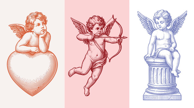 Charming pink decorative borders with heart and dot patterns for sweet graphic design elements
