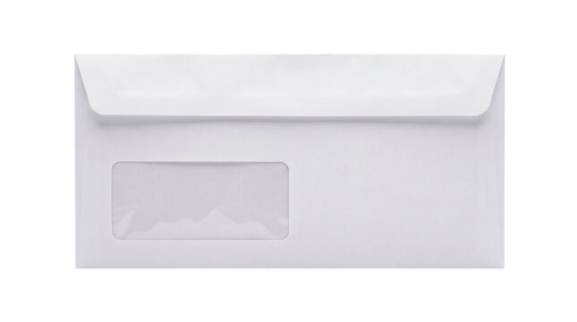 White business window envelope isolated on transparent background png