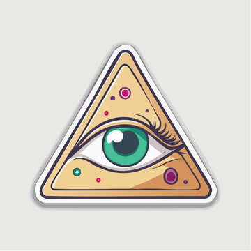 All-Seeing Eye in Triangle Symbol
