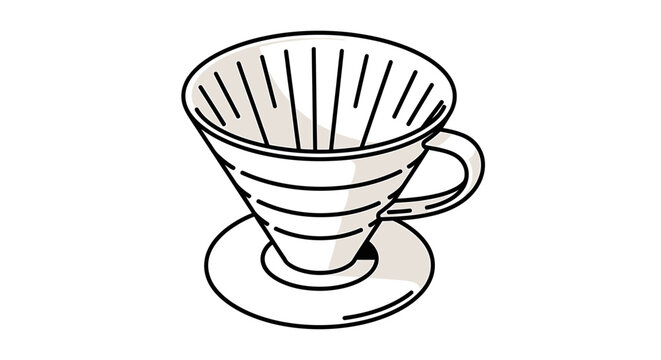 Pour over coffee dripper brewing device.