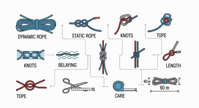 Rope Knots and Climbing Equipment.