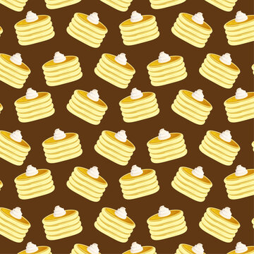 Pancakes pattern food dessert bakery decoration design background