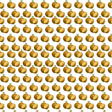 Seamless pattern orange citric fruit pixelart illustration style 8bit videogame old retro