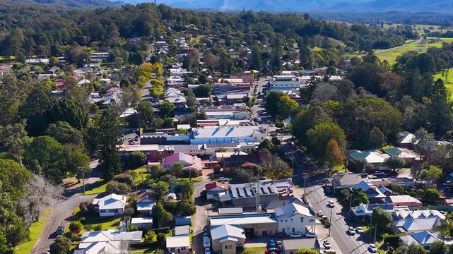 Aerial View of Maleny Suburban Neighborhood