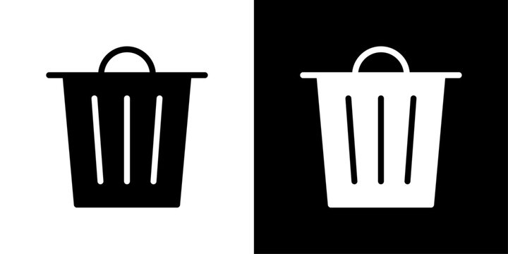 Delete icon in solid style representing remove action, trash bin, file deletion, data cleanup and recycle management concept.