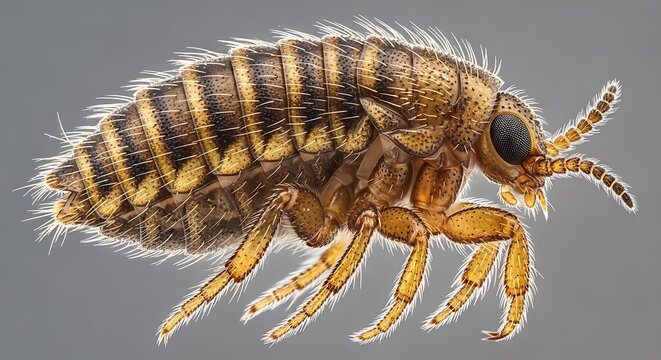 Close-up of a flea insect.