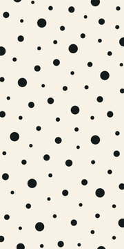polka dots vector, random dot pattern, seamless background vector, black dot texture, flat vector 