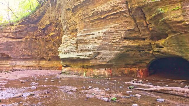 Cascade Falls in Lower Dells Canyon at Matthiessen State Park Illinois