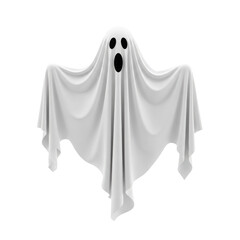 White ghost with... isolated on a transparent background