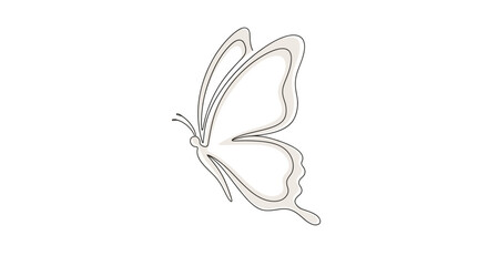 Butterfly flying with open wings. © Klip