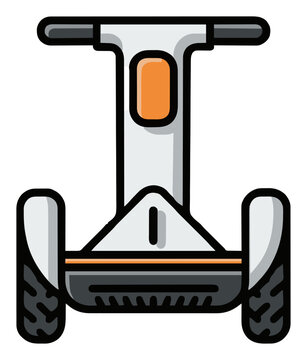 Modern self balancing scooter hoverboard illustration. Generative AI