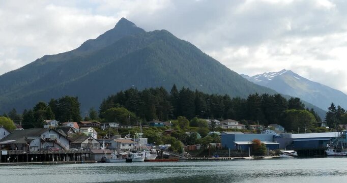 Sitka Channel, ANB Harbor in summertime, Alaska, United States of America