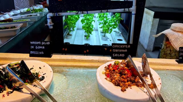 Close up of wakame and chickpea salad at Dusit Thani Mactan Cebu