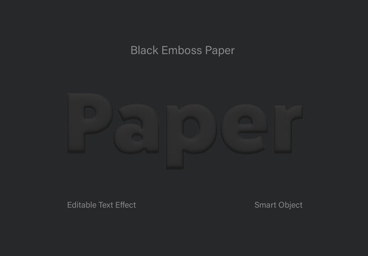 Emboss Paper Text Effect