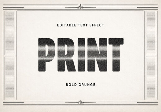 Bold Grunge Newspaper Text Effect