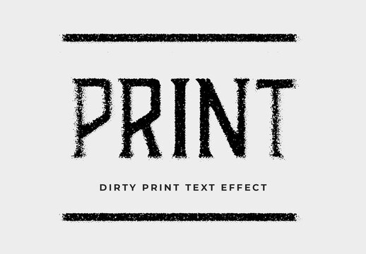 Dirty Print Text Effect