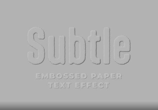 Embossed Paper Text Effect
