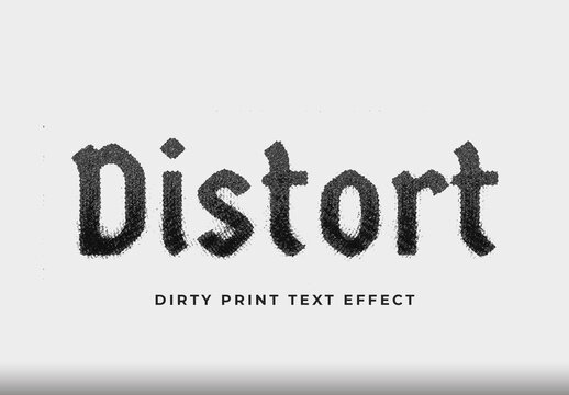Dirty Print Text Effect
