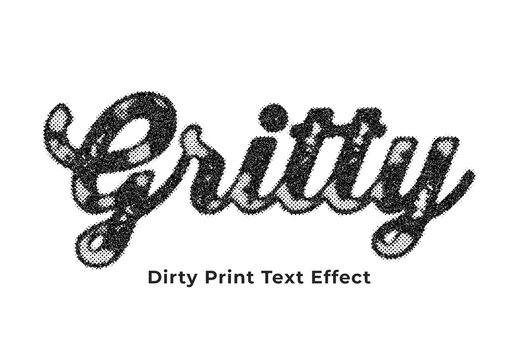Dirty Print Text Effect