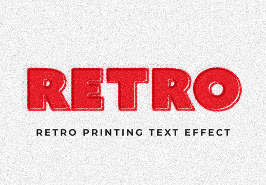 Retro Printing Text Effect