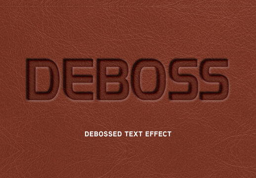 KO Debossed Text Effect
