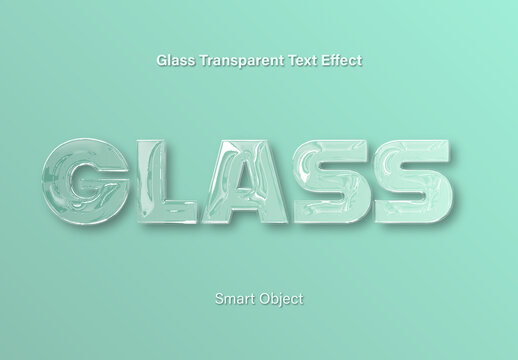 Glass Transparent Text Effect
